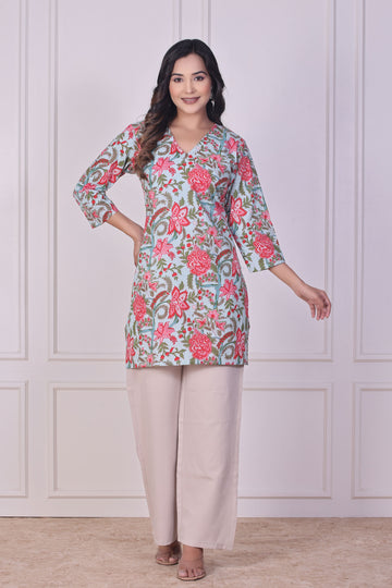 Multicolor Vasant Short Kurti