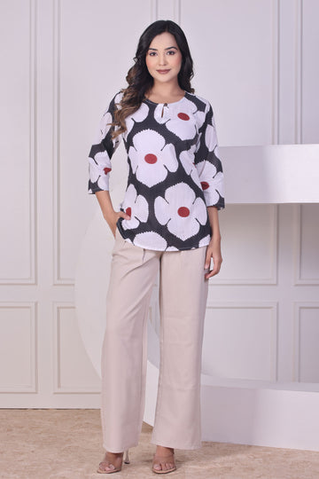 Black Botanics Short Kurti