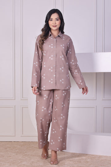 Brown Starry Coord Set