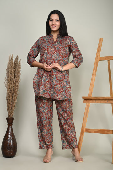Maroon Starfish Coord Set