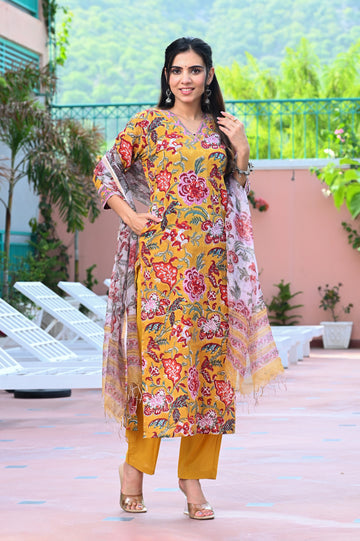 Diya Yellow Kurta Dupatta Suit Set