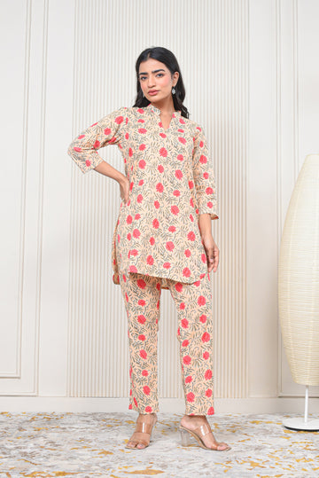Beige Bahara Coord Set