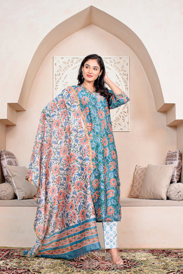 Minted Aura Kurta Dupatta Silk Suit Set