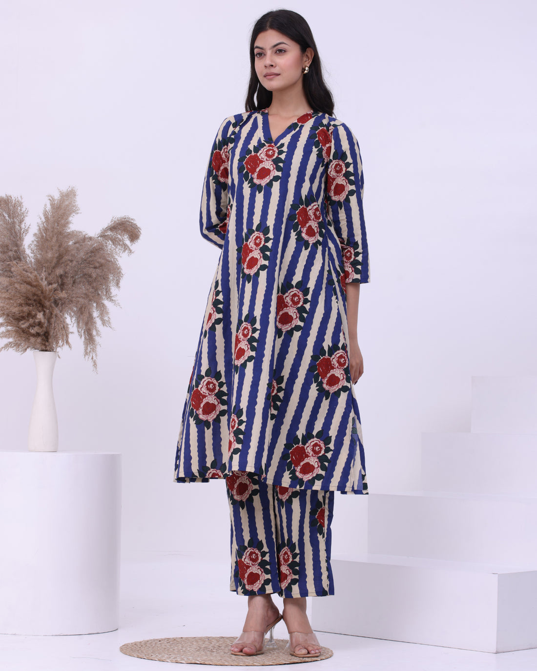 Blue Pop Kurta Set