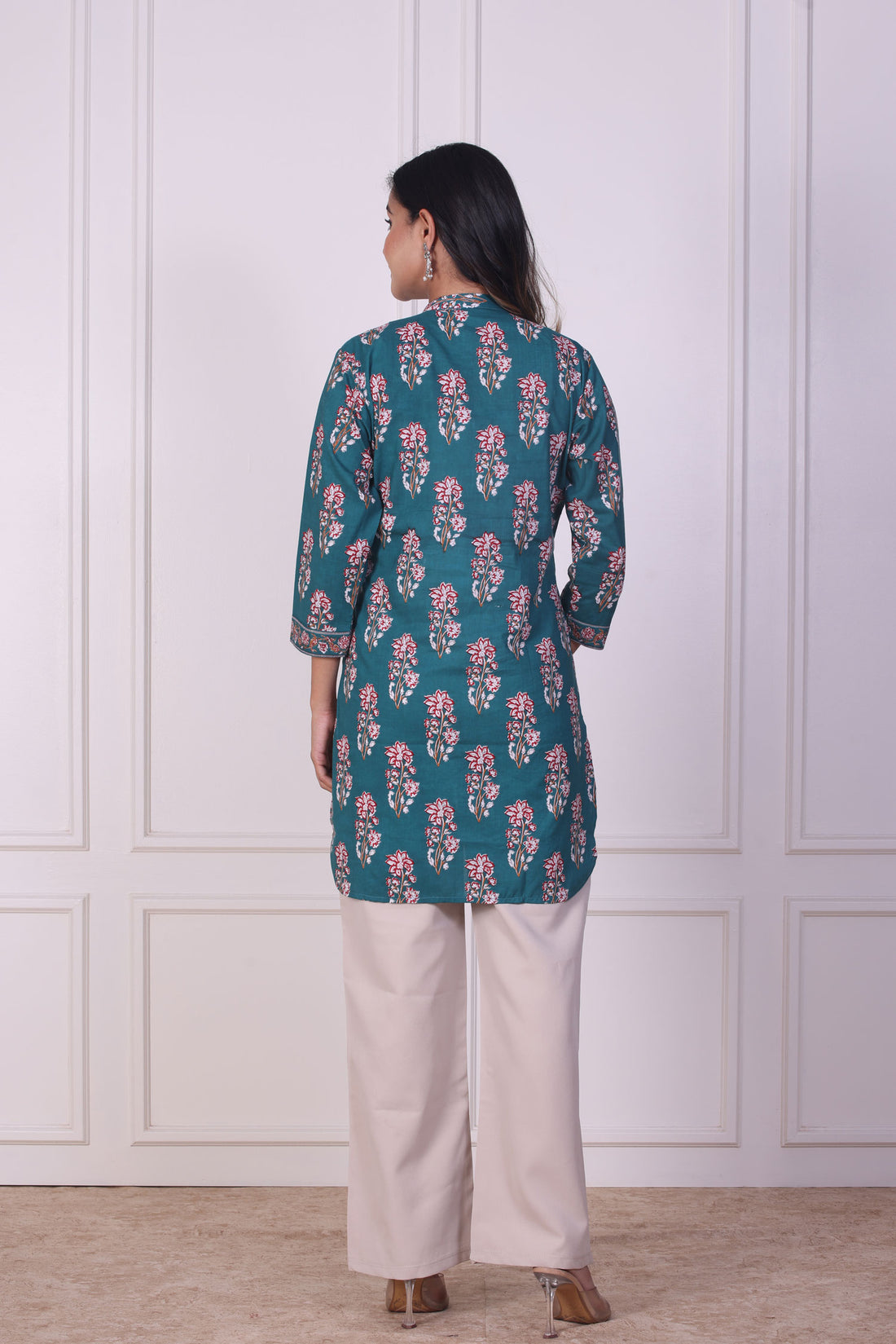 Teal Bagh Short Kurti