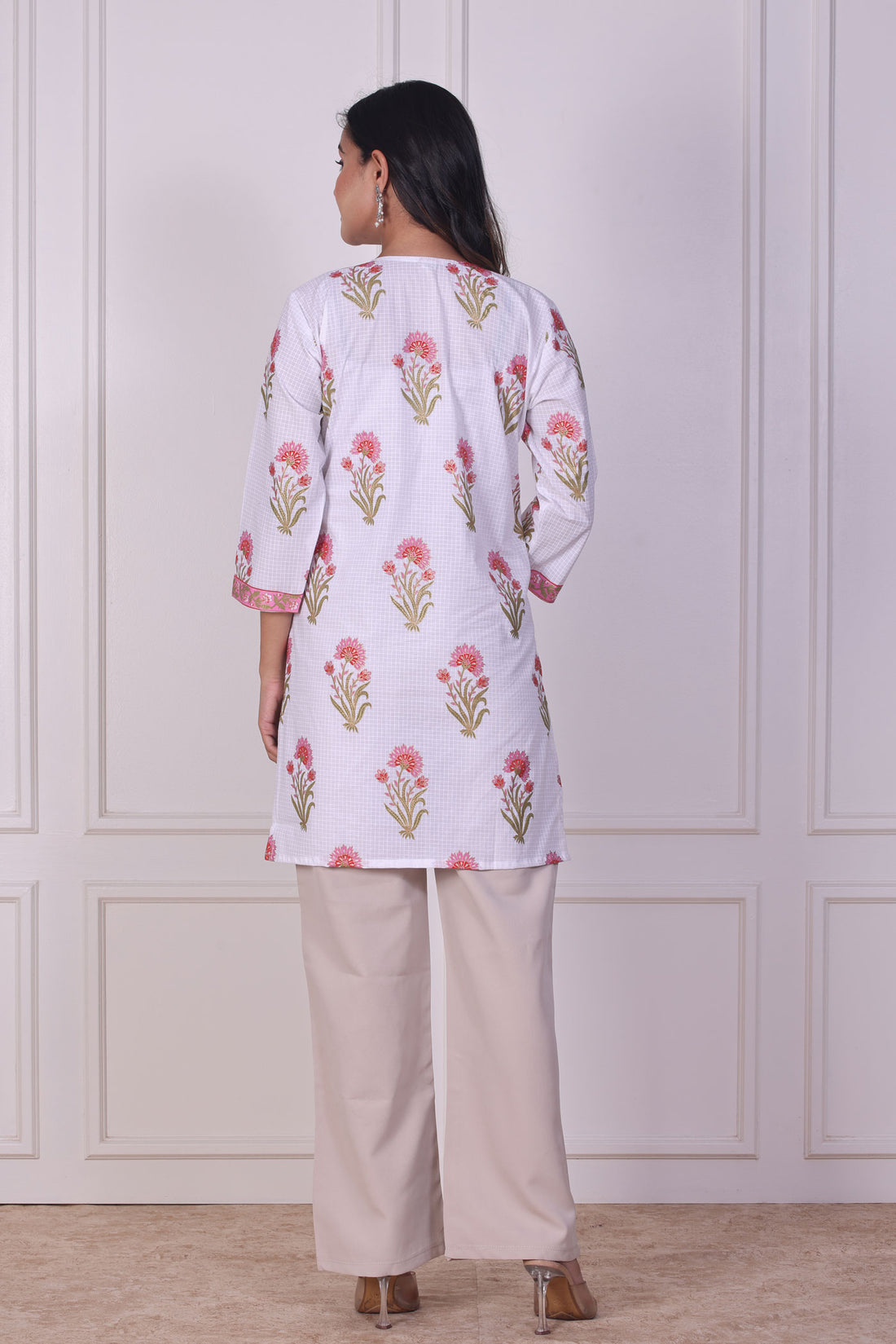 White Blush Short Kurti