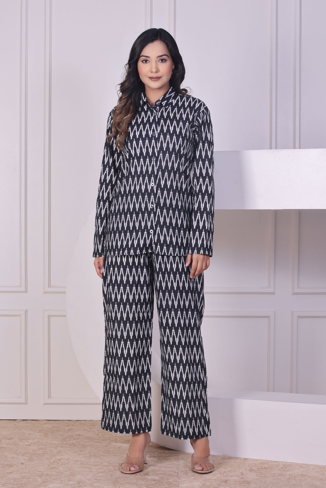 Black Zigzag Coord Set