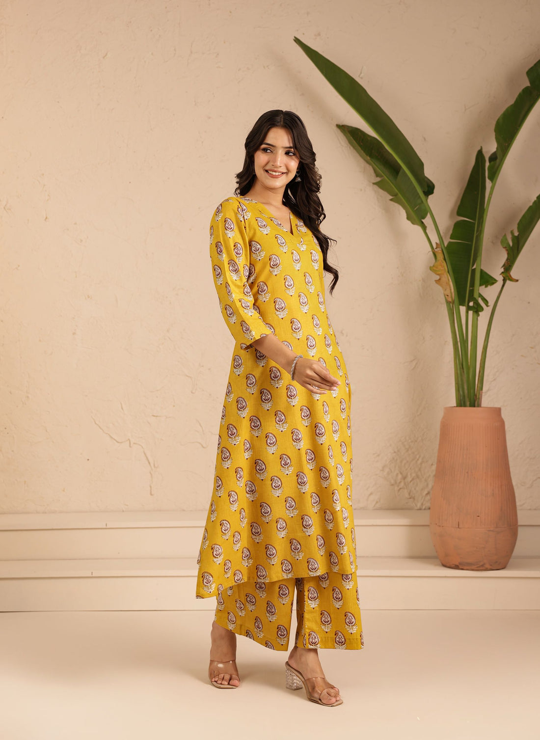 Mustard Kairi Kurta Set