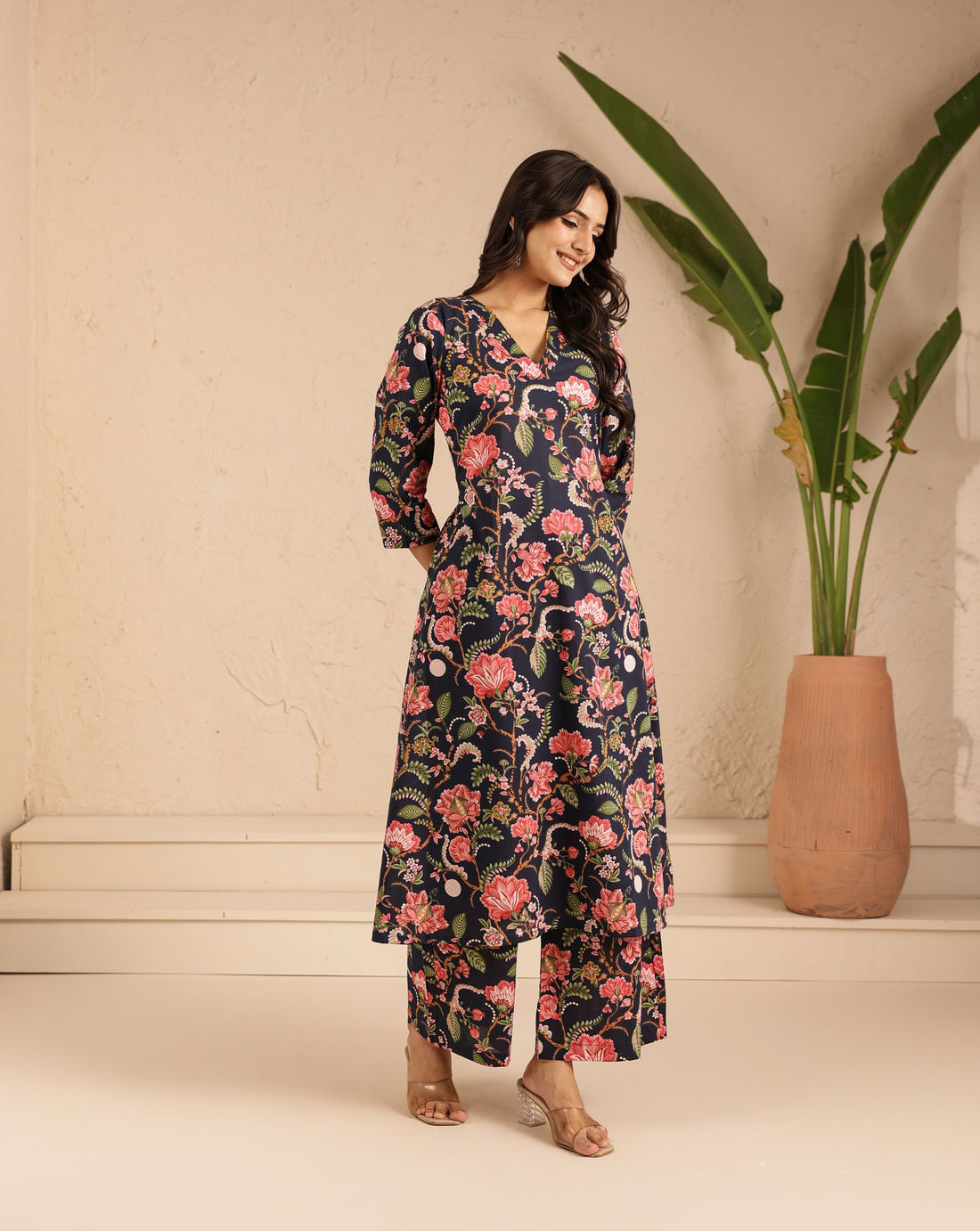 Black Ember Kurta Set