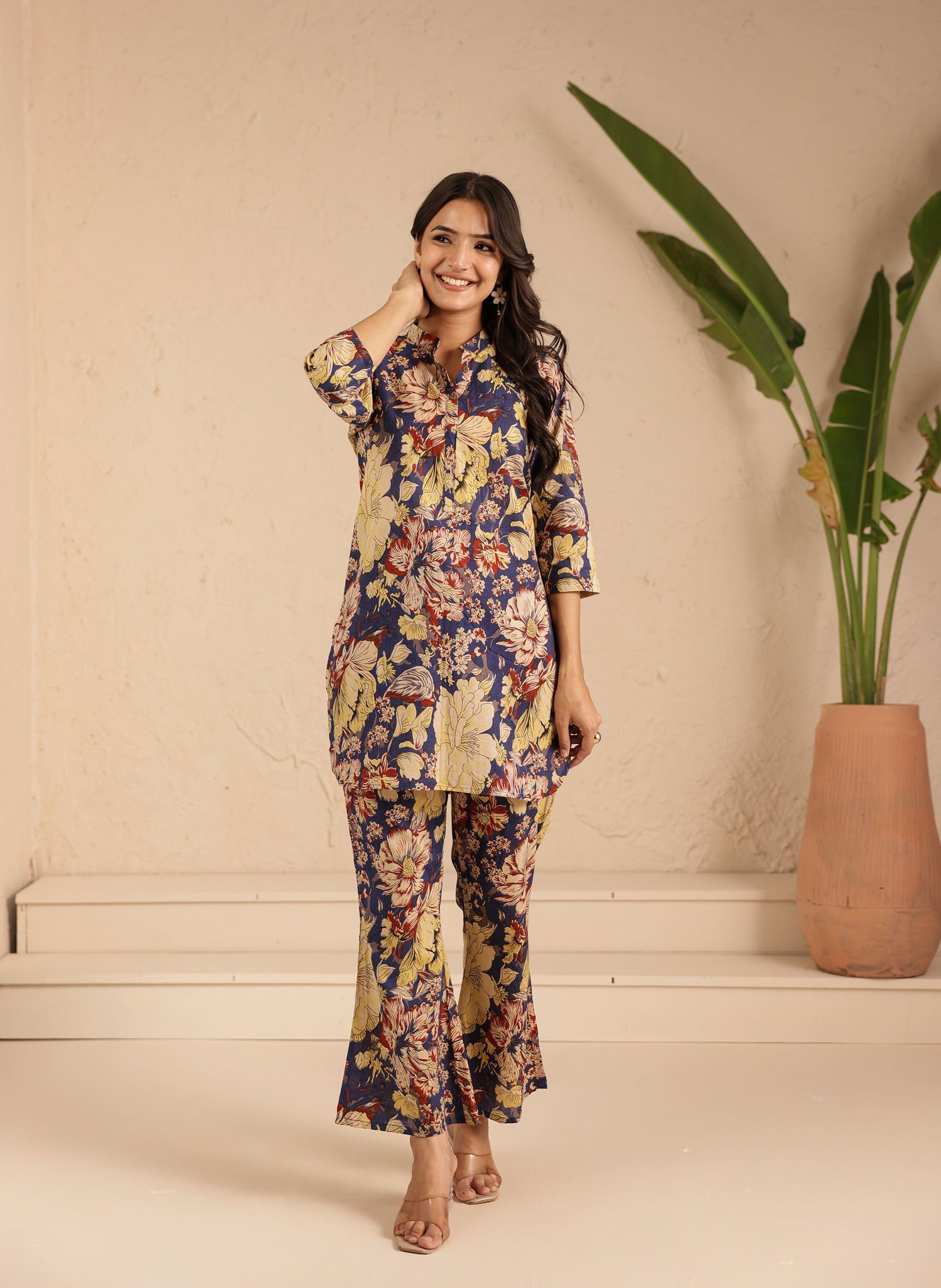 Purple Sunshine Floral Coord Set