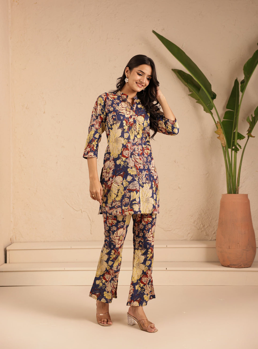 Purple Sunshine Floral Coord Set