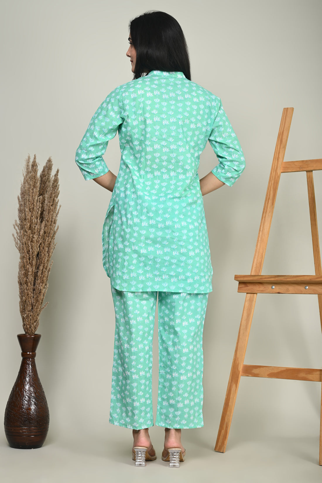 Turquoise Motifs Coord Set