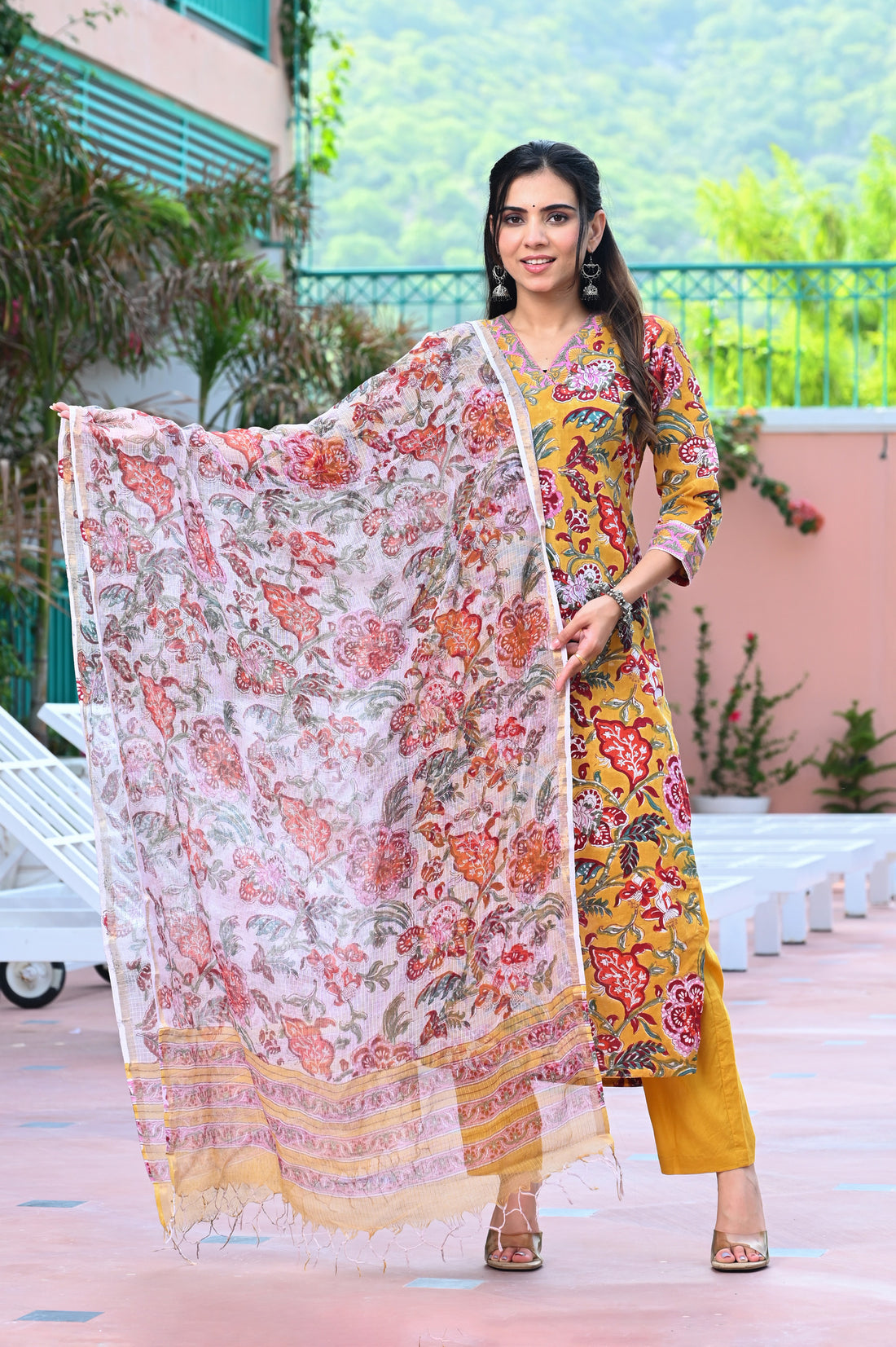 Diya Yellow Kurta Dupatta Suit Set