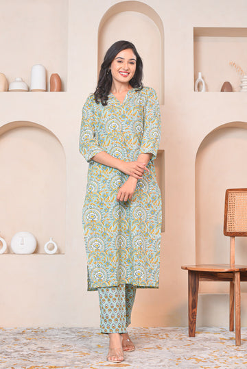 Pista Patakha Cotton Kurta Set