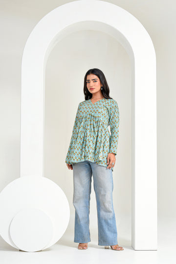 Pista Bloom Peplum Kurti
