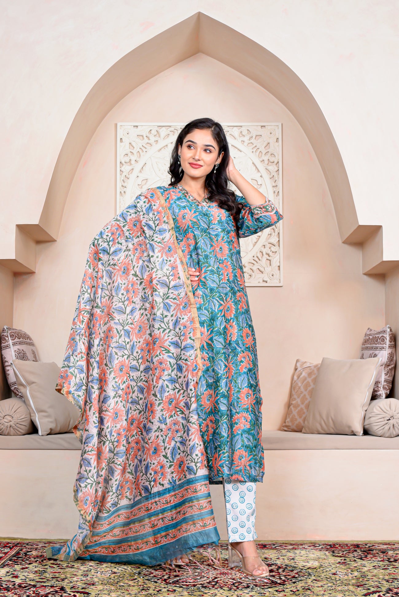 Minted Aura Kurta Dupatta Silk Suit Set