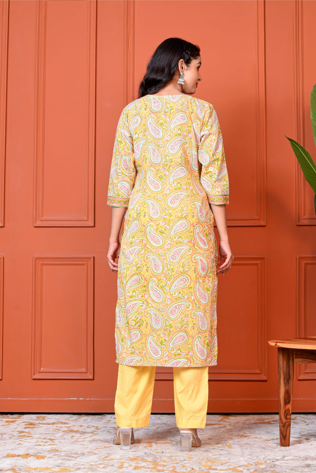 Yellow Tropical Kurta Dupatta Suit Set