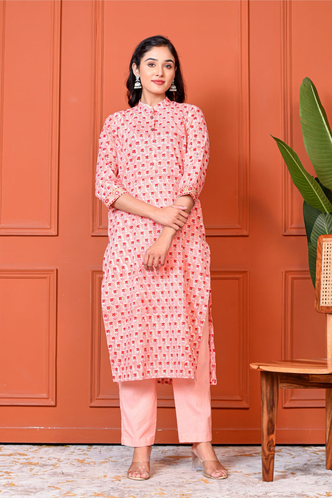 Pink Rose Kurta Dupatta Suit Set